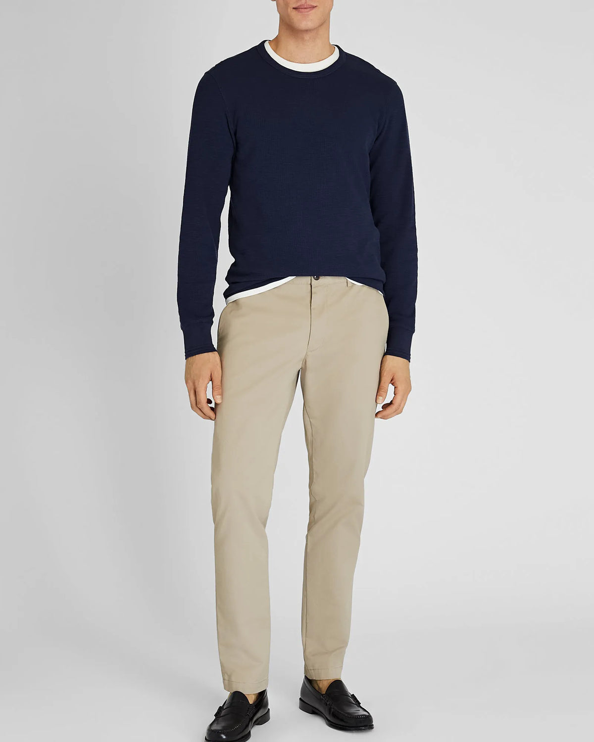 Long-Sleeve Ribbed Slub Tee