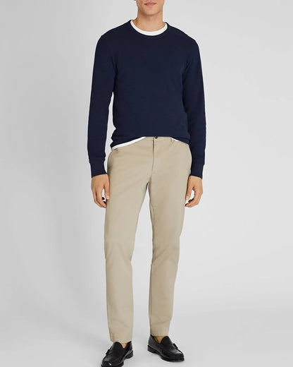 Long-Sleeve Ribbed Slub Tee