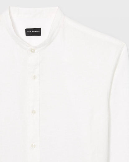Band Collar Linen Shirt