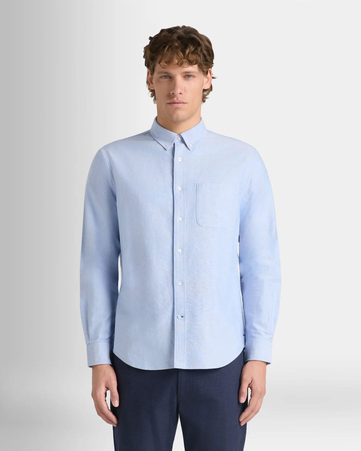 Long-Sleeve Solid Oxford Shirt