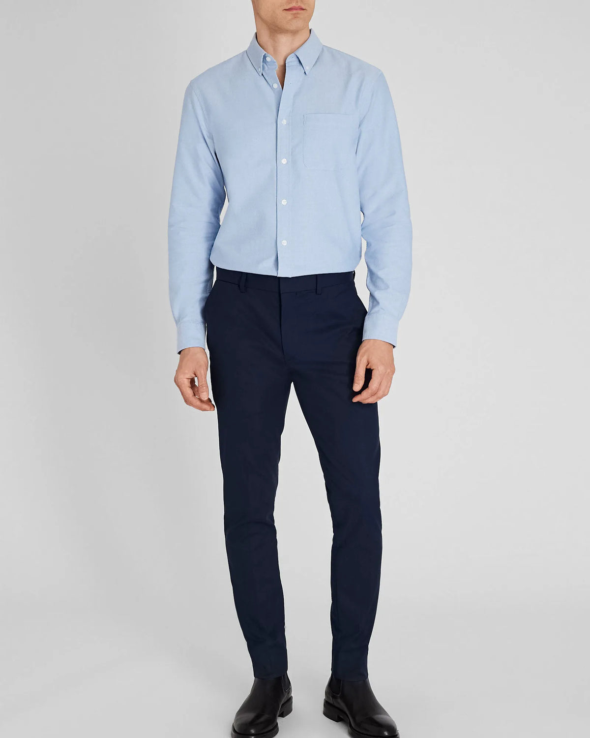 Long-Sleeve Solid Oxford Shirt