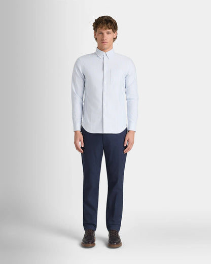 Long-Sleeve Striped Oxford Shirt