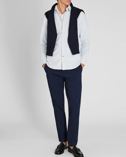 Long-Sleeve Striped Oxford Shirt