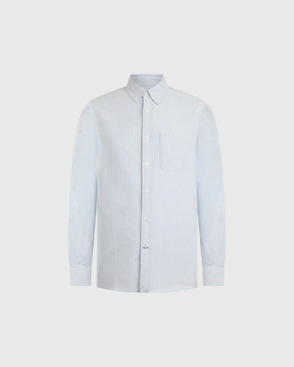 Long-Sleeve Striped Oxford Shirt