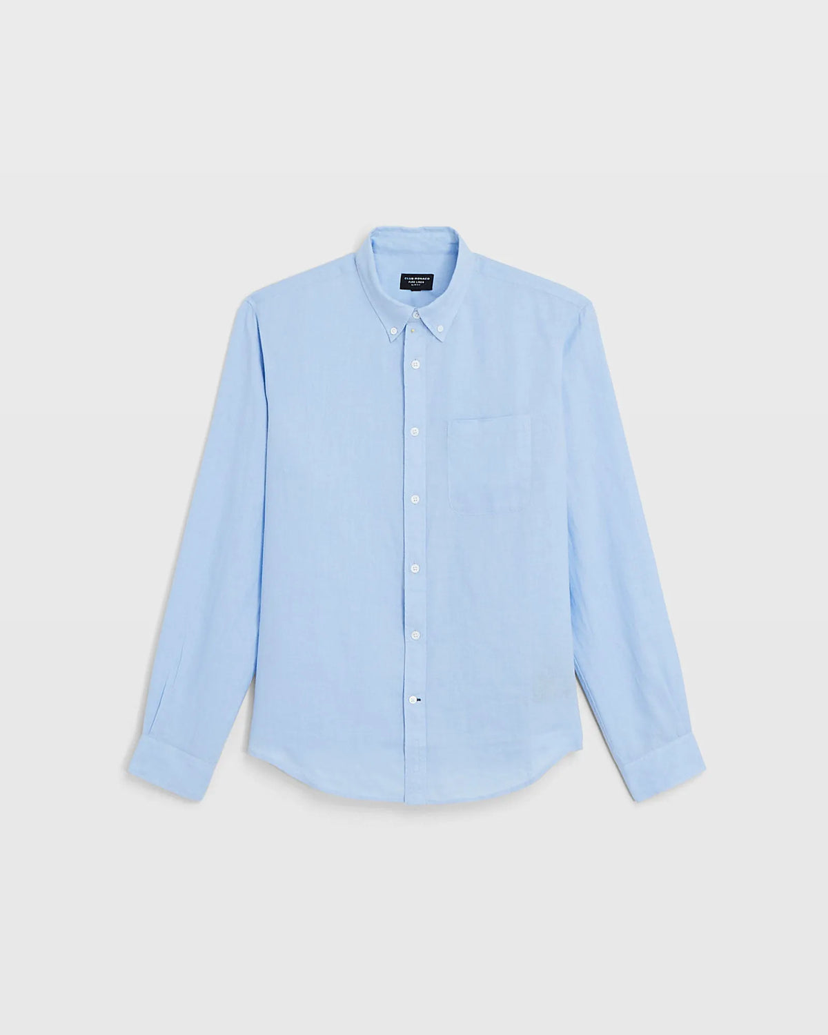 Long-Sleeve Solid Linen Shirt