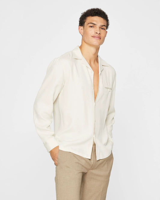 Long-Sleeve Textured Shirt