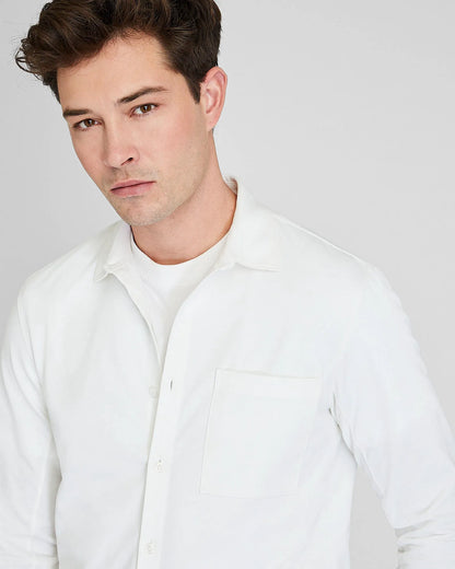 Long Sleeve Pique Oxford Knit Shirt