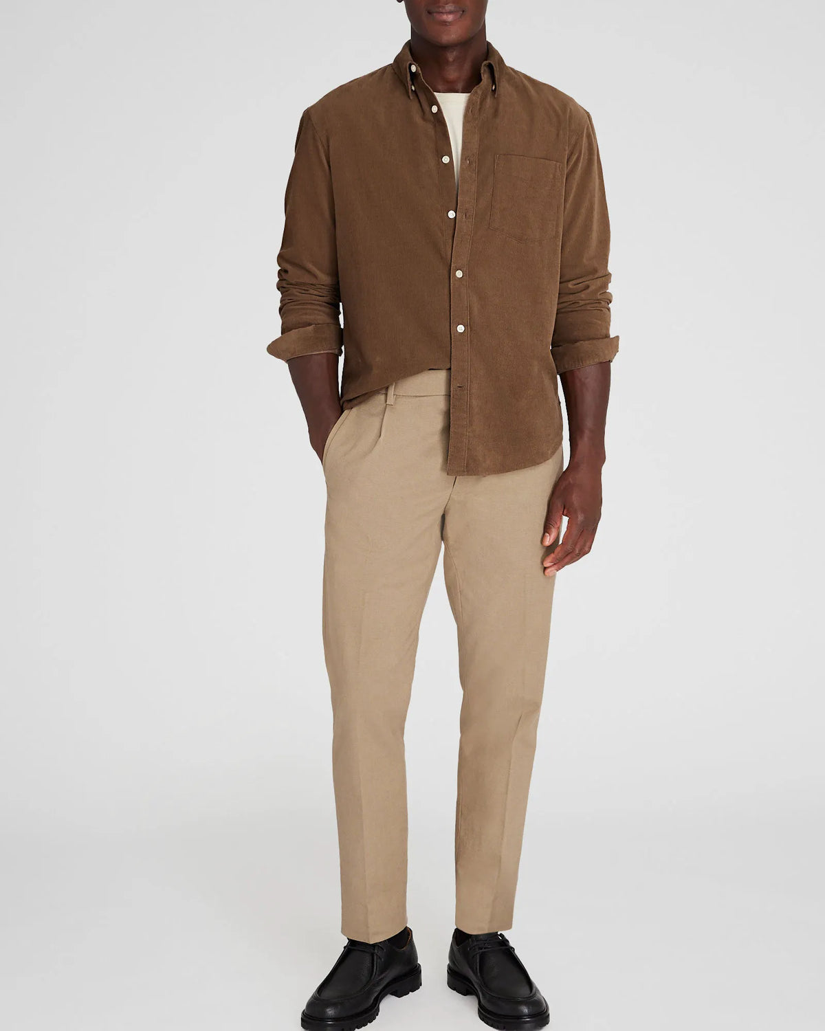 Long-Sleeve Corduroy Shirt