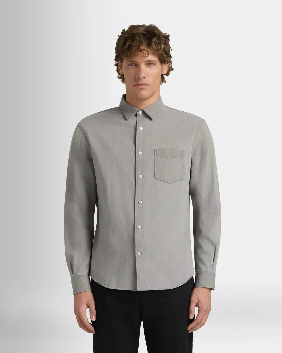 Long-Sleeve Denim Shirt