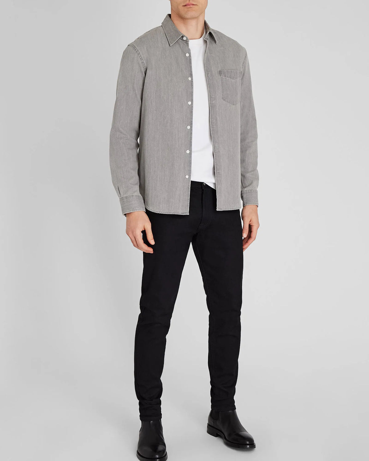 Long-Sleeve Denim Shirt