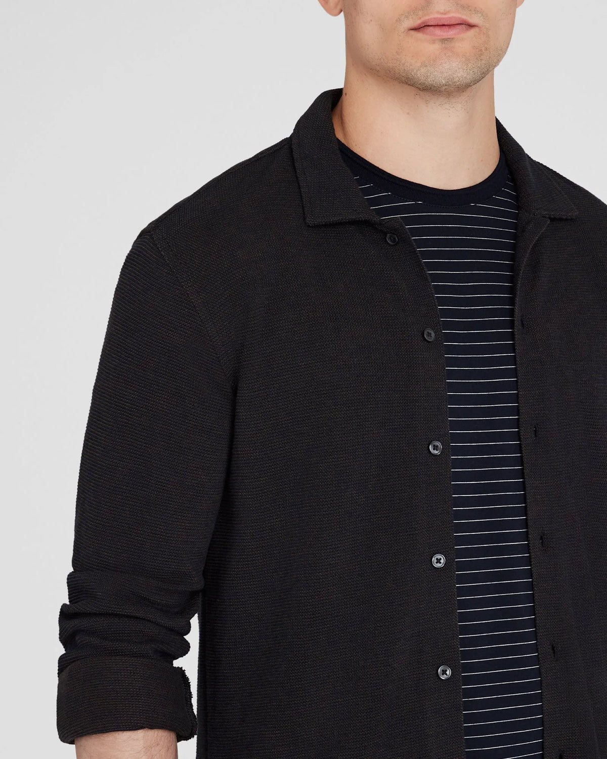 Relaxed Waffle Knit Shirt